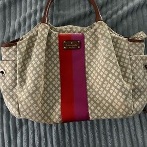 Kate Spade Cream and Red Tote Bag with Elegant Design

Good condition